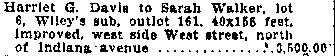1911 Indianapolis Star real estate sale notice
